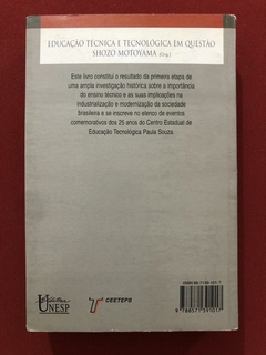 Livro - Educação Técnica E Tecnológica Em Questão - Shozo Motoyama - Unesp - comprar online