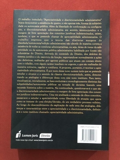 Livro - Apreciatividade E Discricionariedade Administrativa - André Saddy - comprar online