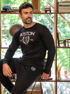 PIJAMA HOMBRE M/LARGA P/LARGO BOSTON (25563E)