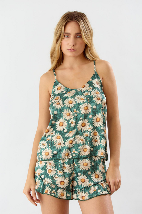 PIJAMA B/FINO Y SHORT RASO ESTAMPADO DOLCETTO (9600-26)