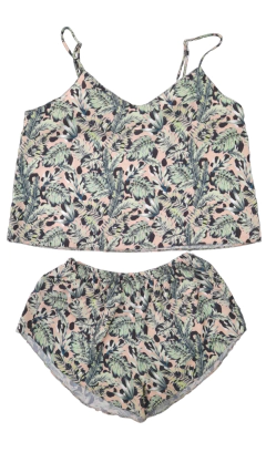PIJAMA BRETEL FINO Y SHORT RASO ESTAMPADO (701NE) - comprar online