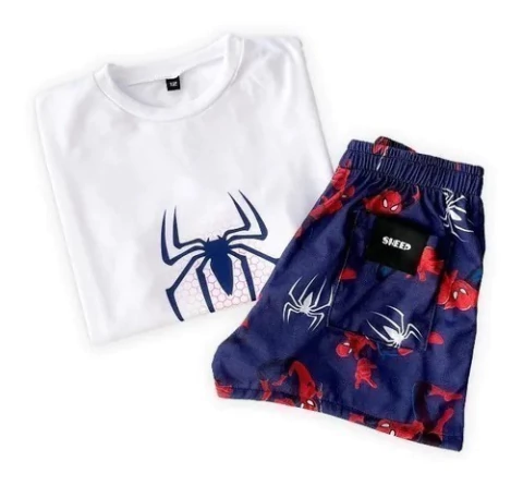 PIJAMA NENE M/CORTA Y SHORT SPIDERMAN (SH417)
