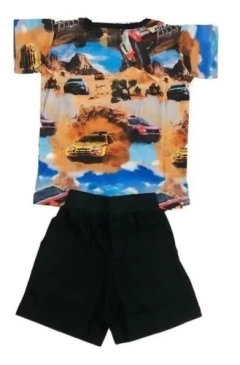 PIJAMA NENE M/CORTA Y SHORT RALLY (12329) - comprar online