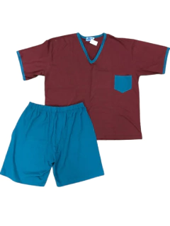 Imagen de PIJAMA HOMBRE M/CORTA P/CORTO CUELLO EN V T:56-60 (600MSE)
