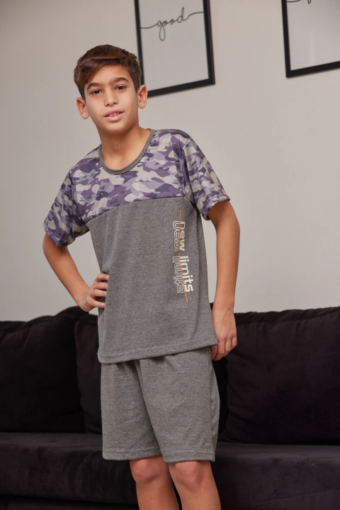 PIJAMA NENE M/CORTA Y SHORT CAMUFLADO (3537)