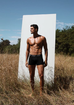 BOXER CINTURA EXPUESTA MICROFIBRA LISO (3691) - tienda online