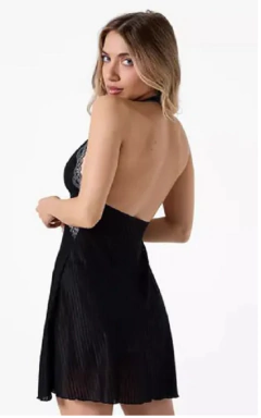 CONJ. CAMISOLIN Y LESS REGULABLE ENCAJE Y TUL ALL I NEED (2491K) - tienda online