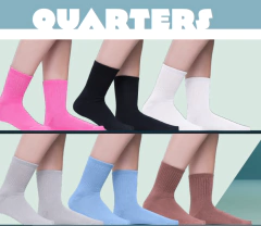 MEDIA CANA BAJA ALGODON QUARTER SOFT LISA (3357) - comprar online