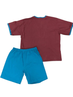 PIJAMA HOMBRE M/CORTA P/CORTO CUELLO EN V T:56-60 (600MSE)