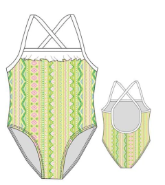 MALLA ENTERA NENA C/VOLADO EN ESCOTE T. 10 - 16 (123AE)