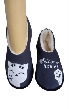 CHINELA ALPARGATA ESTAMPADA C/CORDERITO (113S)