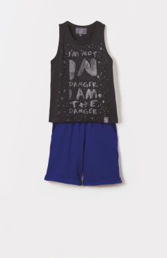 PIJAMA NENE MUSCULOSA Y SHORT DANGER (MB25012V22) - comprar online