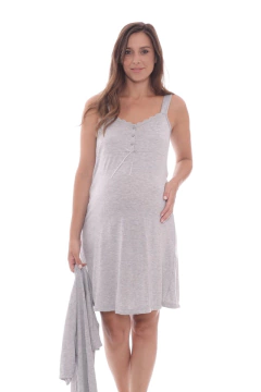 CAMISON MATERNAL SIN MANGAS Y MANANITA (55511)