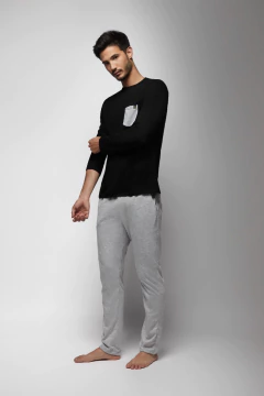 PIJAMA HOMBRE M/LARGA P/LARGO C/BOLSILLO (28006)