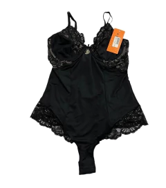 BODY DE LYCRA Y ENCAJE CHANTAL (6010N) - Victoria Garrido Lenceria