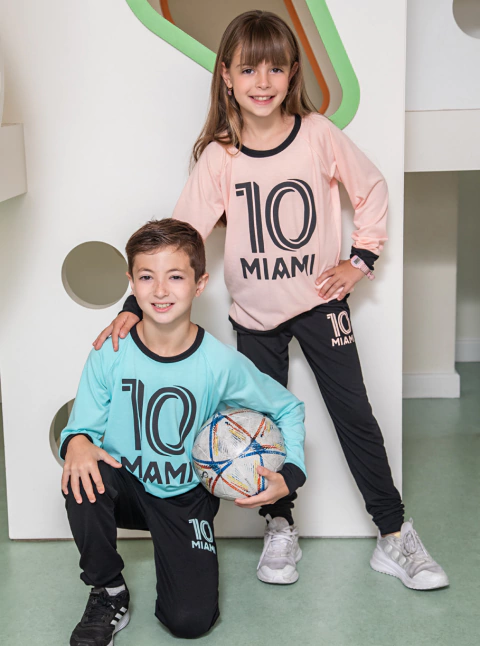 PIJAMA NENE M/LARGA P/LARGO MESSI MIAMI GOAT (25557)