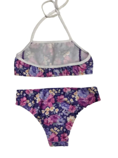 BIKINI NENA ESTAMPADA CON DETALLES VERTICALES T. 10 - 16 (263AE) - Victoria Garrido Lenceria