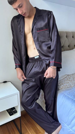 PIJAMA M/LARGA P/LARGO RASO ESTAMPADA (1-20) - Victoria Garrido Lenceria