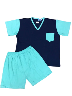 PIJAMA HOMBRE M/CORTA P/CORTO CUELLO EN V T:56-60 (600MSE) en internet