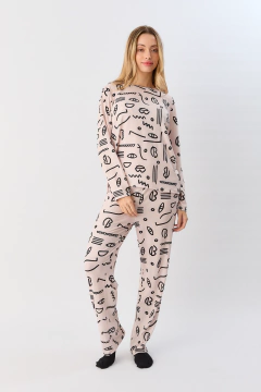 PIJAMA M/LARGA P/LARGO ALGODON POP ART (650-25) - comprar online