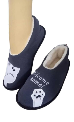 CHINELA ALPARGATA ESTAMPADA C/CORDERITO (113S) en internet