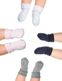 PACK X3 SOQUETE BEBE UNISEX CON TOALLA (3660.3)
