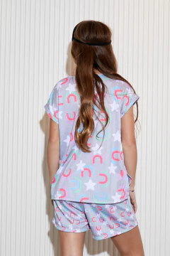 PIJAMA NENA M/CORTA Y SHORT HARMONY (450-24) - tienda online
