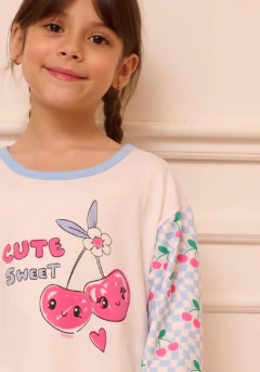 PIJAMA NENA M/LARGA P/LARGO ALGODON FRISADO SWEET (2467) - comprar online