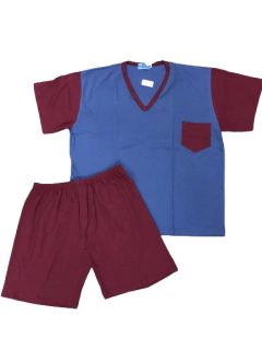 PIJAMA HOMBRE M/CORTA P/CORTO CUELLO EN V T:56-60 (600MSE) - comprar online