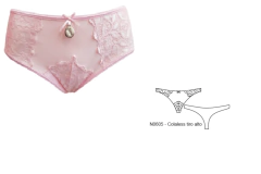 COLALESS DE TIRO ALTO LYCRA CON PUNTILLA JORDANA (N0605) - comprar online