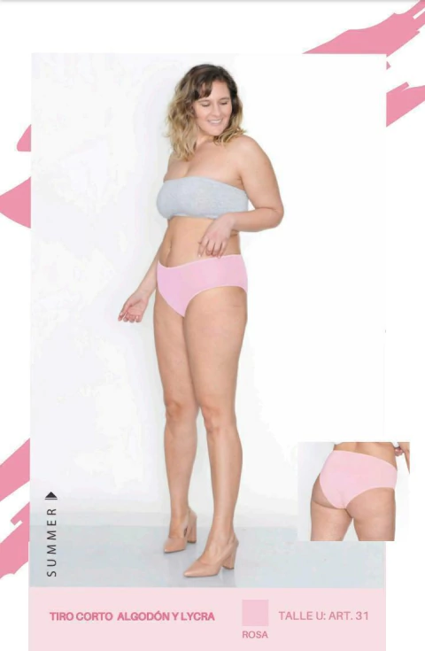 PACK X3 TIRO CORTO CAVADA ALGODON Y LYCRA (31C.3)