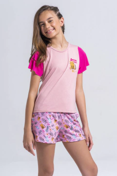 PIJAMA NENA M/CORTA Y SHORT CALA (Z819) - comprar online