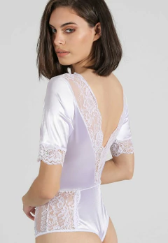 BODY M/CORTA LYCRA Y ENCAJE GLARE (2363N) - comprar online