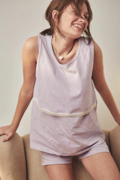 PIJAMA MATERNAL MUSCULOSA Y SHORT SWEET MOM (2684-20)