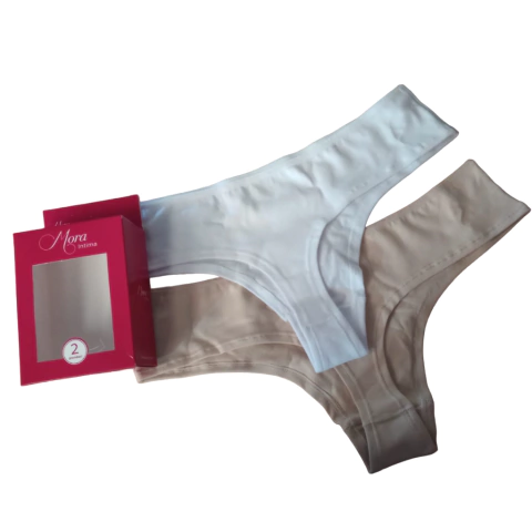 PACK X 2 CULOTTE LESS LISO C/ ELASTICO (A040E)