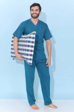 Imagen de PIJAMA M/CORTA P/LARGO ESCOTE EN V 56-60 (495E)