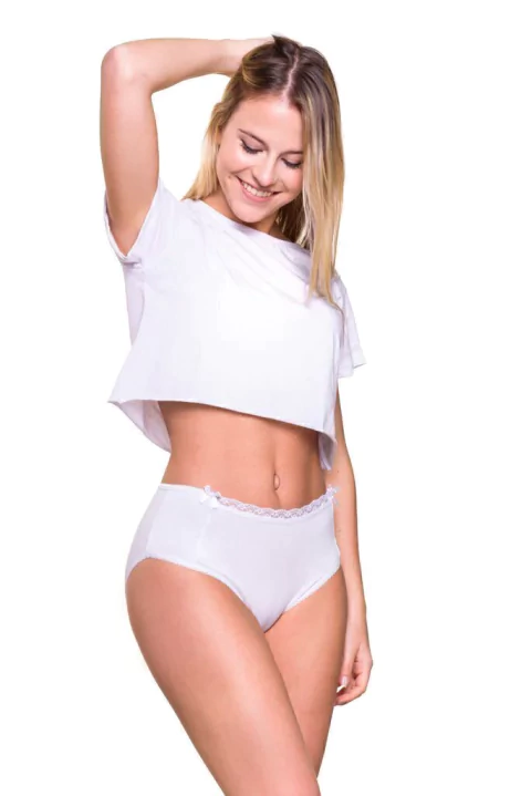 TIRO CORTO ALGODON Y PUNTILLA (2074)