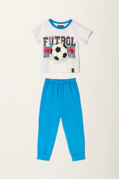 PIJAMA NENE M/CORTA Y BABUCHA BOYS TEAM (3014F20) - comprar online