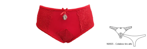 COLALESS DE TIRO ALTO LYCRA CON PUNTILLA JORDANA (N0605)