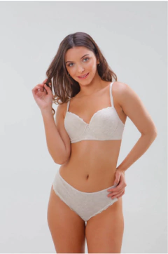 TIRO CORTO ALGODON Y PUNTILLA TALAMPAYA (3531A) - comprar online