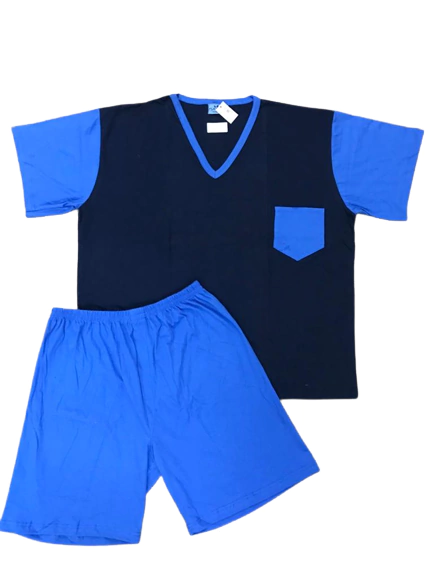 PIJAMA HOMBRE M/CORTA P/CORTO CUELLO EN V T:56-60 (600MSE)