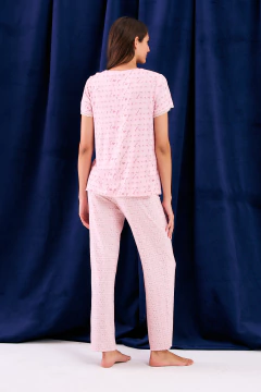 PIJAMA MATERNAL M/CORTA P/LARGO VISCOSA ELASTIZADA (2684-24)