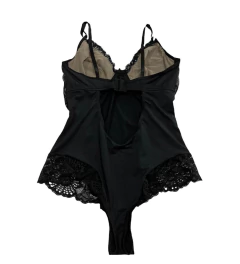 BODY DE LYCRA Y ENCAJE CHANTAL (6010N) - tienda online