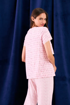PIJAMA MATERNAL M/CORTA P/LARGO VISCOSA ELASTIZADA (2684-24) - comprar online