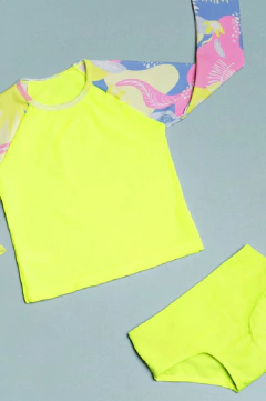 CAMISETA NENA MALLA M/LARGA Y CULOTTE HAWAI (4228SY) - Victoria Garrido Lenceria