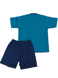 PIJAMA HOMBRE M/CORTA P/CORTO CUELLO EN V T:46-54 (600MS) - Victoria Garrido Lenceria