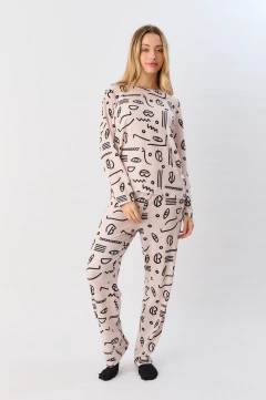 PIJAMA M/LARGA P/LARGO ALGODON POP ART (650-25)