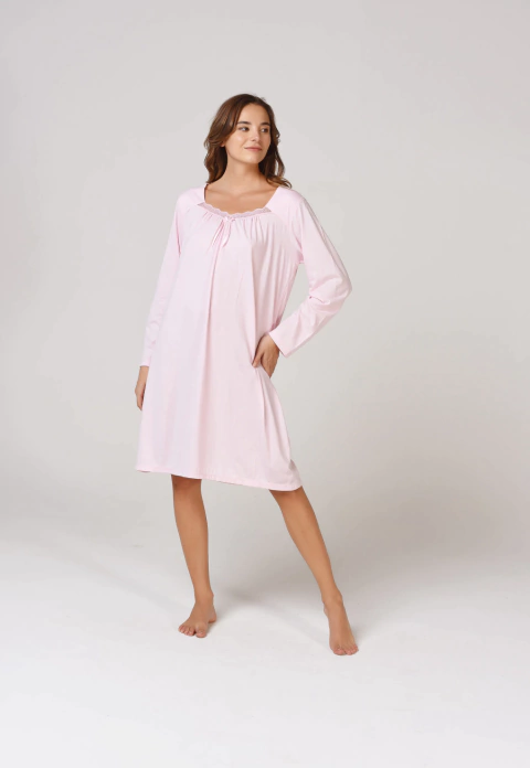 CAMISON M/LARGA LISO C/PUNTILLA EN ESCOTE (41001)