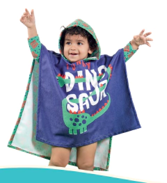 PONCHO SALIDA DE BANO BEBE ESTAMPADO (3415)
