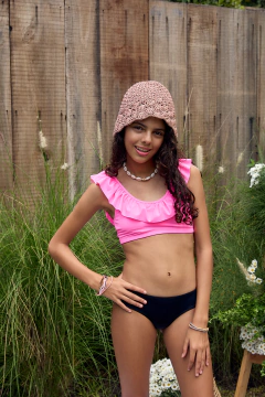 TOP ENTERO CON VOLADO (443-00) - Victoria Garrido Lenceria